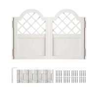 Custom Swinging Wood Cafe Door - Half Door with Auto Close Two-Way Open for Kitchen Bar Pub & Interior Entrance - White (42in) Room Divider & Doorway Solution