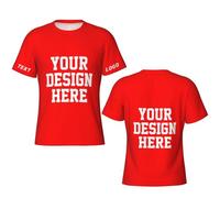 Custom T Shirt for Men Design Your Own Personalized Shirt Funny Customized T-Shirts6X-Large Red