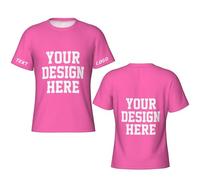 Custom T Shirt for Men Design Your Own Personalized Shirt Funny Customized T-ShirtsMedium HotPink