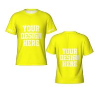 Custom T Shirt for Men Design Your Own Personalized Shirt Funny Customized T-shirtsSmall Yellow