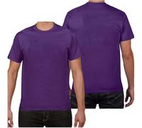 Custom T Shirt for Men Workout Gym Top Design Your Own Shirt Personalised Tshirt with Image Text Logo Loose Crewneck Tee Printed Front/Back for Running Workwear Party M-4XL Purple