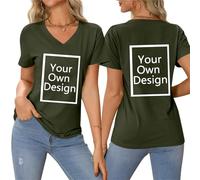 Custom T Shirt Men Women'S Short Sleeve Design Your Own Personalised T Shirts with Logo Po Image Text Custom Short Sleeve Solid Loose Funny Tee Top Music Fans & Fashion Trendsetters Front Back