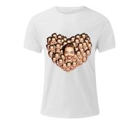 Custom T Shirts for Girlfriend Design Your Own Personalised T Shirt with Photo & Text Love Print Tee, Birthdays, Christmas Music Fans I Love My Girlfriend Tshirt Best Gifts 5XL White