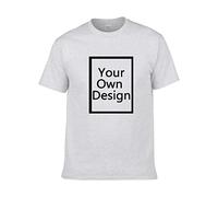 Custom T Shirts for Men/Women Design Your Own Shirt Add Text Personalized Cotton Tee Printed Front/Back
