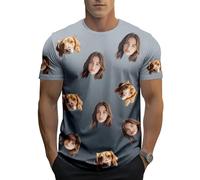 Custom T Shirts with face Personalized T Shirt for Men Women (UK, Alpha, XL, Regular, Regular, #11)