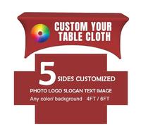 Custom Table Cloth Cover with Business Logo Text Picture Slogan