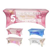 Custom Table Cloth Cover with Business Logo Text Picture Slogan
