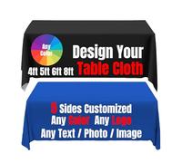 Custom Table Cloth With Business Logo, Personalised Table Cover For 4ft/5ft/6ft/8ft Tables, Customisable Tablecloth For Parties, Weddings & Business Events
