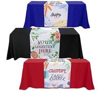 Custom Table Runner with Business Logo - Custom Banner and Signs Customize - Vendor Display Supplies - Promotional Items with Your Logo - Custom Table Cloth Custom Banners and Signs (13in x 72 in)