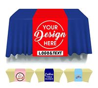 Custom Table Runner with Business Logo Personalised Logo Table Runner Customised for Business Vendors Trade Show Wedding Birthday,76×183cm/30"x72"