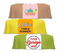 Custom Table Runner with Business Logo Personalised Logo Table Runner Customised for Business Vendors Trade Show Wedding Birthday,61×183cm/24"x72"