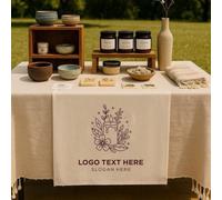 Custom Table Runner with Logo,Personalized Business Branding Cloth,Personalized Fabric Runner for Craft Fairs,Vendor Market Display Decor,Custom Banner,Decorative Signs (76x142cm "x56")