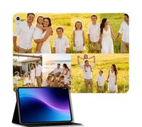 Custom Tablet Case, Personalised Tablet Case with Photo, for All Tablet Models 10 9 8 7 6 Air 11 Pro 12.9 13 inch Mini, with Tempered Glass Screen Protector, Custom Photo Collage Tablet Gifts
