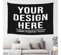 Custom Tapestry，Personalised Tapestries,Custom Poster Add Your Text/LOGO，Image ，Wall Hanging Art Decor for Wedding banner，Photo backdrop，Family，Festival，Birthday Gifts 203 cm x 152 cm