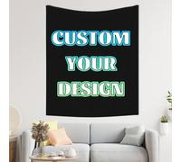 Custom Tapestry with Photo Text, Personalised Photo Wall Tapestry, Customised Backdrop Banner, Customized Your Own Tapestry for Home Decor Wedding Graduation Birthday Party (Vertical-1Photo)