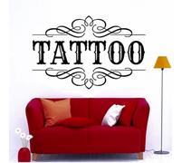 Custom Tattoo Logo Wall Sticker for Tattoo Salon Decor Vinyl Tattoo Studio Wall Stickers Window Decor Removable Art Decals 42X63CM
