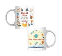 Custom Teacher Or Teaching Assistant Personalised Name | Dye Sublimated End of Term Mug Gift | Thank You for Being Part of My Story