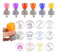 Custom Teacher Stamp Self Inking Round Personalised Teacher Stamps for Reward Marking Homework Classroom Activity Teacher Gifts