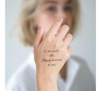 Custom Temporary Tattoos, Personalised Tattoos with Photo/Face/Name/Logo, Customised Fun Face Tattoo, Waterproof Tattoo Stickers for Wedding, Birthday, Xmas, Bachelor Party, Graduation (Style 14)