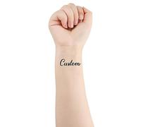Custom Temporary Tattoos Personalised Temporary Tattoos with Photo Name Logo Custom Fake Tattoos Face Sticker Custom Tattoo for Graduation Wedding Bachelorette Party Women Men