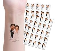 Custom Temporary Tattoos, Waterproof Custom Tattoo Stickers, Personalized Photo Face Name Logo Tattoos for Boyfriend Girlfriend Couple Bachelorette Party Wedding Birthday Graduation (style11)