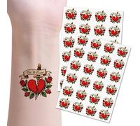 Custom Temporary Tattoos, Waterproof Custom Tattoo Stickers, Personalized Photo Face Name Logo Tattoos for Boyfriend Girlfriend Couple Bachelorette Party Wedding Birthday Graduation (style29)
