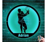 Custom Tennis Room decor sign,Personalized Tennis Metal Sign With LED Light,Tennis Night Light,Tennis Name Neon Sign,Tennis Sports Décor Wall Art for Room,Tennis Fighter Wall Art Decoration