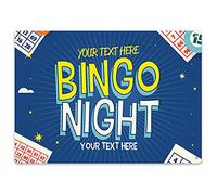 Custom Text Bingo Night Metal Sign - Personalised Home Bar Gifts For Bingo Player Him or Her - Home Bingo Hall, Large