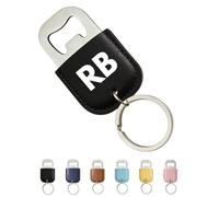 Custom Text Bottle Opener Keychain, Personalized Bottle Opener, Wedding Thank You Gifts, Souvenirs for Guests, Birthday Christmas Valentines Day Gifts (A,Black)