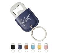 Custom Text Bottle Opener Keychain, Personalized Bottle Opener, Wedding Thank You Gifts, Souvenirs for Guests, Birthday Christmas Valentines Day Gifts (B,Blue)