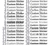 Custom Text Car Van Shop Window Business Sticker Personalised Funny Name Lettering Vinyl Stickers Decals 30 Text Styles 20cm-140cm X2