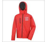 Custom Text Embroidered Personalised Result Core Mens Hooded Soft Shell Jacket