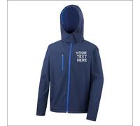 Custom Text Embroidered Personalised Result Core Mens Hooded Soft Shell Jacket