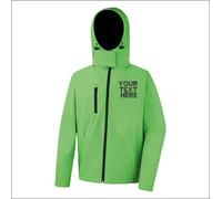 Custom Text Embroidered Personalised Result Core Mens Hooded Soft Shell Jacket