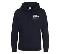 Custom Text Epic Embroidered Hoodie - Unisex Personalised Soft Hooded Sweatshirt for Him And Her - Premium Text Embroidery on Left Chest Breast (XL,New French Navy)