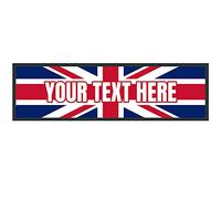Custom Text Union Jack Flag Bar Runner - Personalised Country Football Rugby Glasgow Patriot Gifts For Him - Unique European Bar Mat - Home Bar Accessories, Large - 880x250