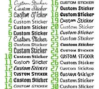 Custom Text Vinyl Decal Sticker Personalised Car Van Shop Business Window Bicycle Bike Helmet Lettering Stickers X2
