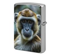 Custom The Silent Monkey Lighter Case Personalized Metal Lighter Cover Holder Reusable Shockproof Protective Lighters Without Insert Gift for Men Women Dad Husband