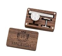 Custom Tie Clip Cufflinks Set for Men, Engraved Metal Tie Clip Cufflinks Set Gift for Boss, Wedding Gift for Groomsmen Best Man, Cufflinks and Tie Clip for Men Set (Silver)