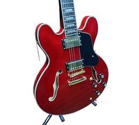 Custom Tiger Maple Top 335 Red Finish Hollow Body Electric Guitar