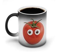 Custom Tomato Magic Color Changing Mug 11 Oz Heat Sensitive Ceramic Coffee Cup Black Mug Reveals Fun Secret Design with Heat Christmas Birthday Gift Idea for Coffee Lovers