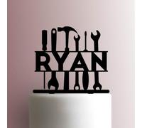 Custom Tools Name - Acrylic Cake Topper 8 Inch Width/Yellow