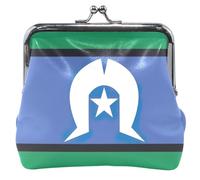 Custom Torres Strait Islanders Flag Cute Coin Purse Pouch Leather Kiss Lock Coin Change Pouch Wallet, torres strait islanders flag, Classic
