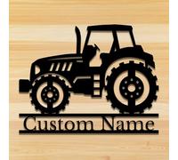 Custom Tractor Driver Metal Wall Art,Custom Tractor Memorial Plaque Stake, Farmer Memorial Garve Maker,Tractor Memorial Cross For Grave,Home Decor Farm Truck Decoration Birthday Gifts (Style-4)