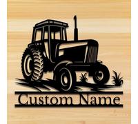Custom Tractor Driver Metal Wall Art,Custom Tractor Memorial Plaque Stake, Farmer Memorial Garve Maker,Tractor Memorial Cross For Grave,Home Decor Farm Truck Decoration Birthday Gifts (Style-2)