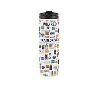 Custom Train Driver Travel Mug - Personalised Train Operator Gift - Reusable Stainless Steel Vacuum-Sealed Double-Walled Travel Flask 500ml (16 fl oz)