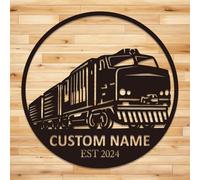 Custom Train Metal Wall Decor,Train Split Letter Monogram Sign,Train Metal Sign, Personalized Train Metal Sign, Custom Train Sign, Railroad Sign,Train Gift (Train C)