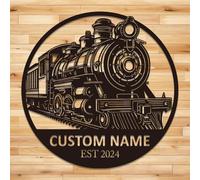 Custom Train Metal Wall Decor,Train Split Letter Monogram Sign,Train Metal Sign, Personalized Train Metal Sign, Custom Train Sign, Railroad Sign,Train Gift (Train B)