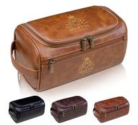 Custom Travel Toiletry Bag for Men - Personalized Dopp Kit with Water-Resistant Lining & Compartments, Gift for Dad, Husband, Groom, Father's Day, Groomsman