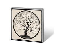 Custom Tree Without Leaves Lapel Pin Aluminum Alloy Button Badge Personalized Exquisite Brooch Classic Pin 0.7" X 0.7" Inch for Backpacks Hat Suit Jacket Clothing Decoration